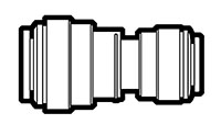 3/8 x 1/4 Inch Tube Outside Diameter Polypropylene Push-To-Connect Straight Union