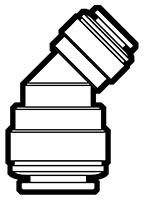 Acetal Push-To-Connect Offset Connector Fittings