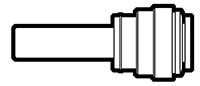 Acetal Push-To-Connect Stem to Tube Enlarging Adapter Fittings