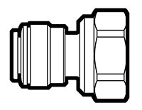 Acetal and Polypropylene Push-To-Connect Tube to FemaleCone End Connector and Adapter Fittings