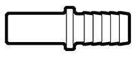 Acetal and Polypropylene Push-To-Connect Stem to Hose Barb Adapter Fittings