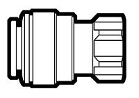 Acetal and Polypropylene Push-To-Connect Tube to Female Faucet Connector Fittings