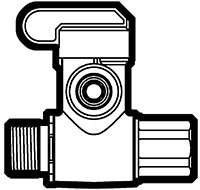 Polypropylene Push-To-Connect Female x Male Compression Angle Stop Adapter Ball Valves with Takeoff