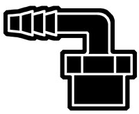 Polypropylene Hose Barb to Female Pipe Adapter Elbows