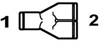 Acetal Push-To-Connect Two Way Divider Adapter Fittings - 2