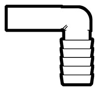 Acetal Push-To-Connect Stem to Hose Barb Elbows