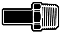 Acetal Push-To-Connect Metric Stem to Male Straight Adapter Fittings