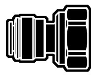 Acetal Push-To-Connect Metric Tube to Female British Standard Parallel Pipe (BSPP) Adapter Fittings