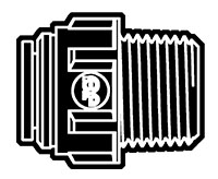 Acetal Push-To-Connect Metric Tube to Male Straight Adapter Fittings