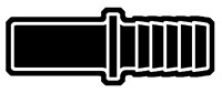 8 Millimeter (mm) Stem Outside Diameter Acetal Push-To-Connect Metric Stem to Hose Barb Adapter Fitting