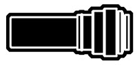 Acetal Push-To-Connect Metric Stem to Tube ucing Adapter Fittings