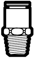 High-Performance Polymer Push-To-Connect and Metric Tube to Male Straight Adapter Fittings