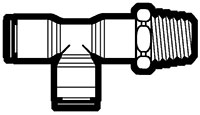 High-Performance Polymer Push-To-Connect Tube to Swivel Male NPTF Run Adapter Tee Fittings