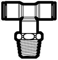 High-Performance Polymer Push-To-Connect and Metric Tube to Swivel Male Drop Adapter Tee Fittings