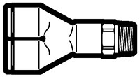 High-Performance Polymer Push-To-Connect Tube to Male NPTF Swivel Y Adapter Fittings