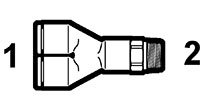 High-Performance Polymer Push-To-Connect Tube to Male NPTF Swivel Y Adapter Fittings - 2