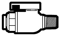 High-Performance Polymer Tube to Male NPTF Straight Ball Valves