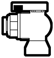 High-Performance Polymer Tube to Female NPTF Elbow Ball Valves