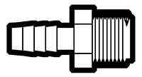 Nylon Plastic Hose Barb to Male Pipe Straight Adapter Fittings