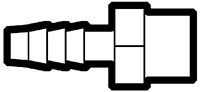 Nylon Plastic Hose Barb to Female Pipe Straight Adapter Fittings