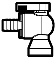 Polypropylene Push-To-Connect Hose Barb to Female NPTF Elbow Ball Valves