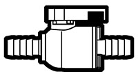 Polypropylene Push-To-Connect Hose Barb to Hose Barb Union Straight Ball Valves