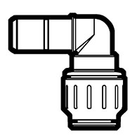 Copper Tube Size (CTS) Twist-To-Lock Stem to Adapter Elbows