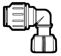 Copper Tube Size (CTS) Twist-To-Lock to Female National Pipe Size (NPS) Swivel Elbows