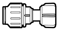 Copper Tube Size (CTS) Twist-To-Lock to Female Unified Screw Thread (UNS) Ballcock Adapter Fittings