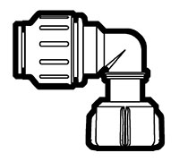 Copper Tube Size (CTS) Twist-To-Lock to Female Unified Screw Thread (UNS) Adapter Elbows