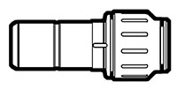 Copper Tube Size (CTS) Twist-To-Lock Stem to ucing Adapter Fittings