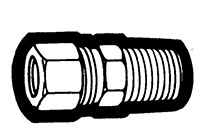 Compliant Plated Tube to Male Pipe Straight Adapter Fittings