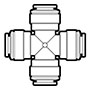 Acetal Push-To-Connect Union Cross Fittings