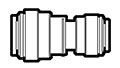 3/8 x 1/4 Inch Tube Outside Diameter Polypropylene Push-To-Connect Straight Union