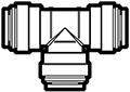 1/4 Inch Tube Outside Diameter Polypropylene Push-To-Connect Union Tee Fitting