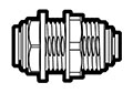 3/8 x 1/4 Inch Tube Outside Diameter Polypropylene Push-To-Connect Bulkhead Union