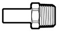 Acetal and Polypropylene Push-To-Connect Stem to Male Straight Adapter Fittings