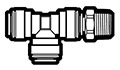 Acetal and Polypropylene Push-To-Connect Tube to Swivel Male Run Adapter Tee Fittings