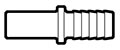 Acetal and Polypropylene Push-To-Connect Stem to Hose Barb Adapter Fittings