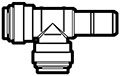 Polypropylene Push-To-Connect Stackable Union Tee Fittings