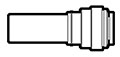 Acetal and Polypropylene Push-To-Connect Stem to Tube ucing Adapter Fittings