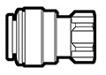 Acetal and Polypropylene Push-To-Connect Tube to Female Faucet Connector Fittings