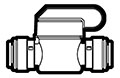 Acetal and Polypropylene Push-To-Connect Tube to Tube Straight Shut-Off Ball Valves