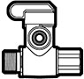 Polypropylene Push-To-Connect Female x Male Compression Angle Stop Adapter Ball Valves with Takeoff