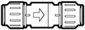 Acetal Push-To-Connect Single Check Valve Connector Fittings