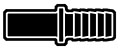 8 Millimeter (mm) Stem Outside Diameter Acetal Push-To-Connect Metric Stem to Hose Barb Adapter Fitting