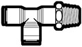 High-Performance Polymer Push-To-Connect Tube to Swivel Male NPTF Run Adapter Tee Fittings