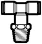 High-Performance Polymer Push-To-Connect and Metric Tube to Swivel Male Drop Adapter Tee Fittings