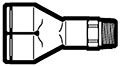 High-Performance Polymer Push-To-Connect Tube to Male NPTF Swivel Y Adapter Fittings