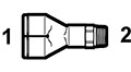 High-Performance Polymer Push-To-Connect Tube to Male NPTF Swivel Y Adapter Fittings - 2